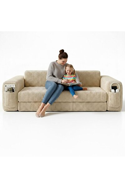 Puftic MAHAL Konforun En Şık Hali Koltuk Kanepe Tamamen Sünger Yıkanabilir Kı...