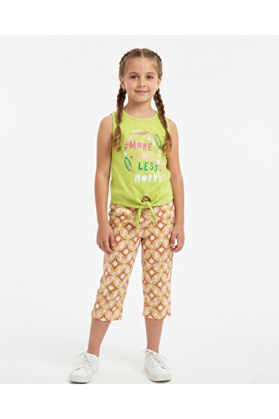 Ege Bebek ДІВЧАТКА ЛІТНЄ 2-3-4-5-6 РОКІВ ТИРІЛ ТИРІЛ ВІСКОЗНА КРОП МОДЕЛЬ Т-Ш...