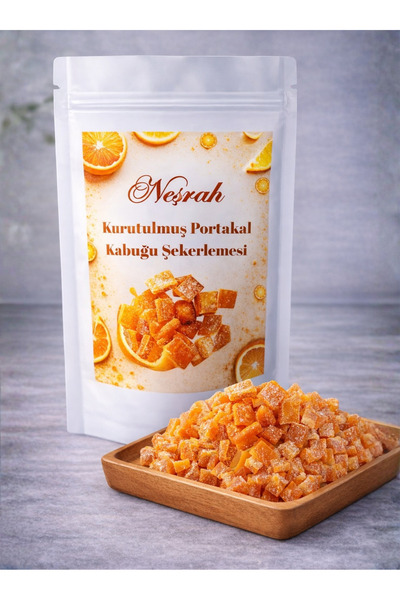 NEŞRAH 1 kg Kurutulmuş Portakal Kabuğu Şekerlemesi (kek, pasta, çikolata karı...