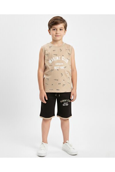 Egelite Хлопчик 2-10 років, без рукавів, шорти, літній комплект з морським пр...