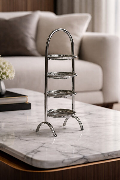 unbranded ستاند ضيافة 4 أدوار ستانلس ستيل