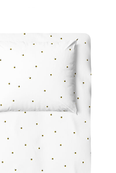 Casadora Baby طقم ملاءات سرير أطفال من الساتان القطني 100% من Happy Bee - 70x...