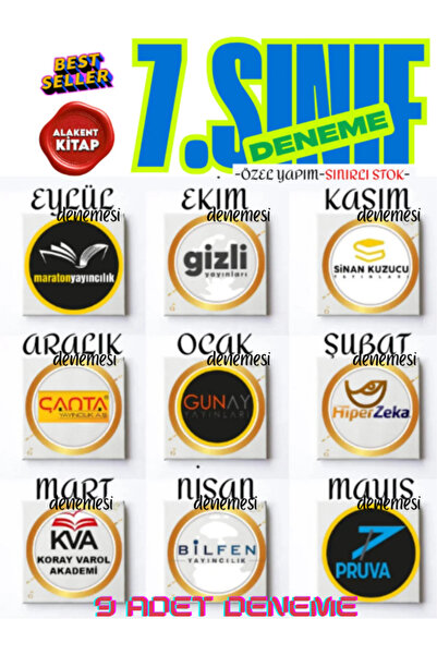 Bilfen Yayıncılık 7. Sınıf Aylık Sarmal Deneme (Özel Yapım-Sınırlı Stok)