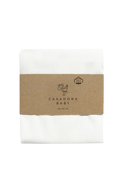 Casadora Baby Organik Beyaz %100 Pamuk Yastık Kılıfı 35 x 45 cm