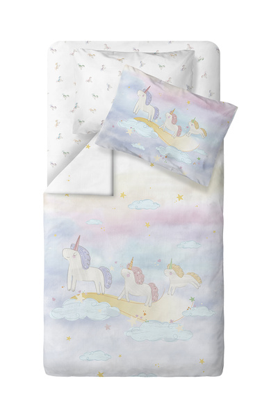Astra 100% Cotton Satin Baby Duvet Cover Set