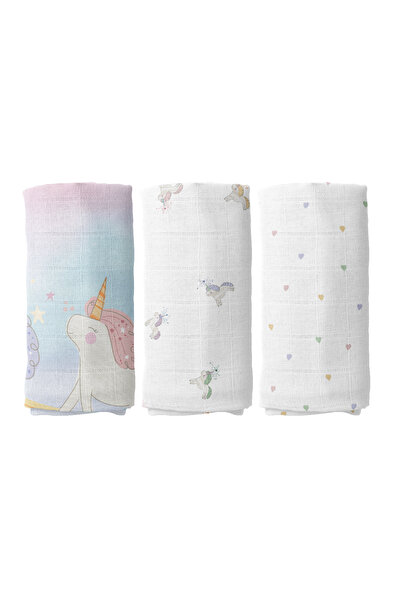 Casadora Baby طقم غطاء سرير يونيكورن 100% قطن موسلين - 70x70 سم