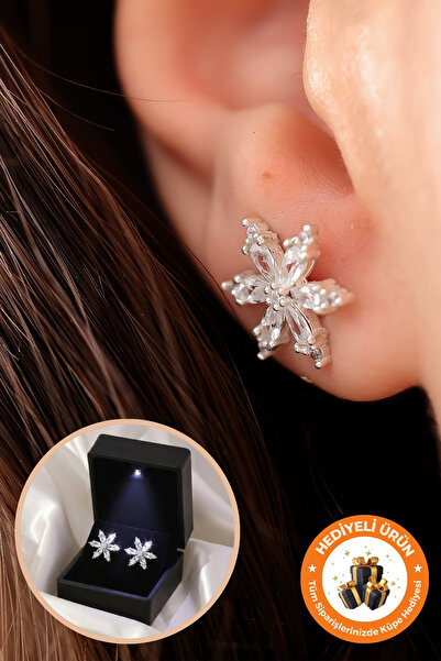 Lucente Jewellery Işıklı Hediye Kutulu Lotus 925 Ayar Gümüş Kaplama Özel Tasa...
