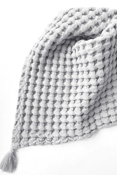 Casadora Baby 100% قطن، سترة قصيرة من قماش الوافل - رمادي