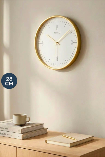 HOMİNG Ceas de perete Luno Gold Frame 28 cm 242113