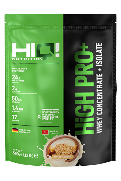 HIQ NUTRITION HIQ High Pro+ 510gr SÜTLAÇ FLAVORED