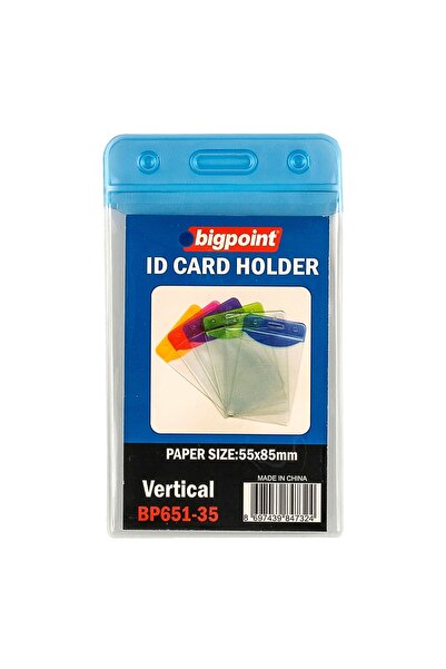 Bigpoint Korumalı Kart Poşeti Dikey Mavi 55x85mm x 10 Adet