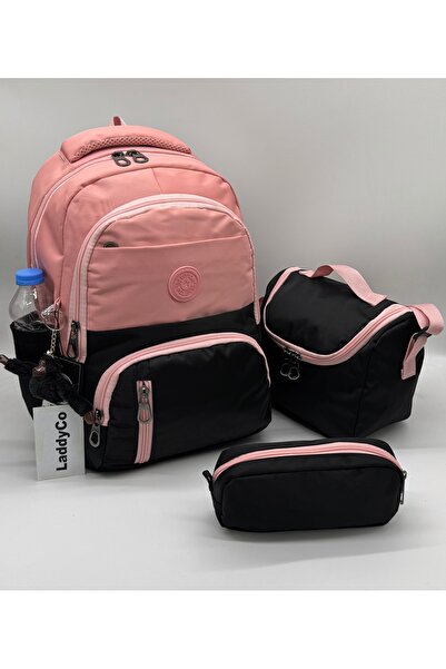 LaddyCo Kız Çocuk İlk Okul Çantası Suya Dayanıklı Kumaş Termal Beslenme Ve Ka...