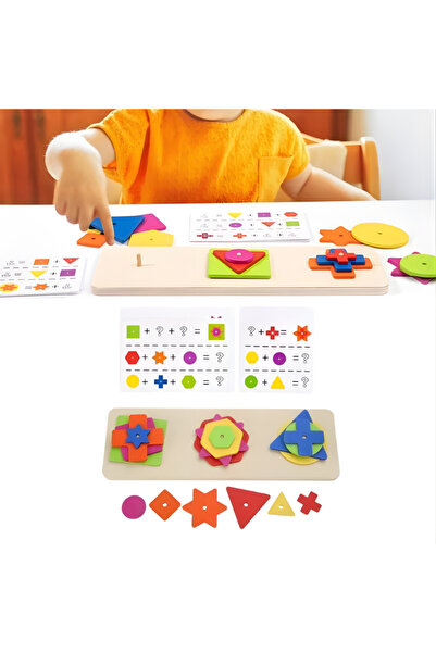 OEM Joc educațional din lemn — Asociații geometrice, forme și culori