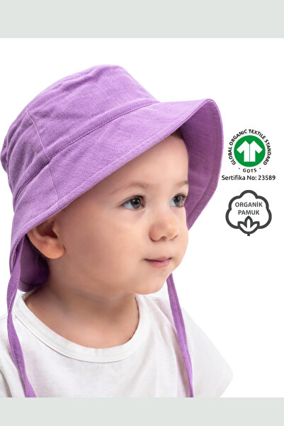 Zuppers قبعة أطفال من قطن الموسلين العضوي - ليلك