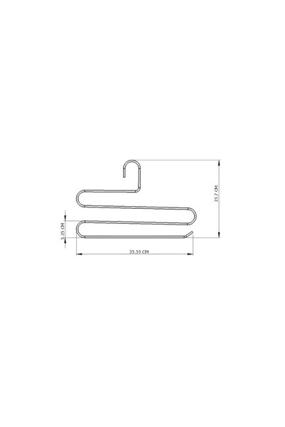 Edora Home Mat Gold 3 Katlı Pantolon Askılığı Dolap İçi Elbise Şal Eşarp Askılık Paslanmaz Metal