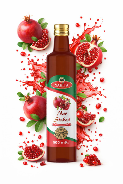 Nahita Nar Sirkesi Doğal Fermentasyon (%100 SAF) (500 ML)