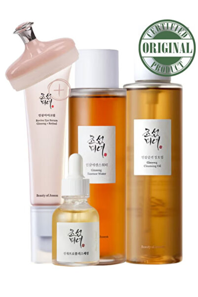 Beauty of Joseon مجموعة تجديد البشرة بالجينسنغ: منظف زيتي، خلاصة، سيروم لتفتي...
