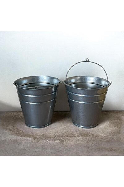 ÖZHEMMEKLER 2'li Metal Galvaniz Su,kum,temizlik Ve Çöp Kovası 11 Litre (30X18X27)