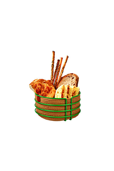 Edora Home Christmas Green Round Bread Basket Stylish, Bread Holder Wicker Wo...