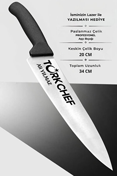 Üniformanya İsim Hediyeli Türk Chef tasarımlı Profesyonel Şef Bıçağı Modeller...