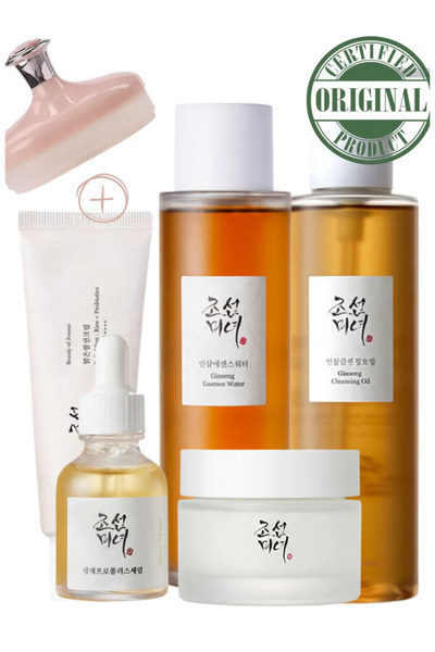 Beauty of Joseon مجموعة ترطيب وإشراقة + مقشر: زيت الجينسنغ، خلاصة، سيروم، كري...