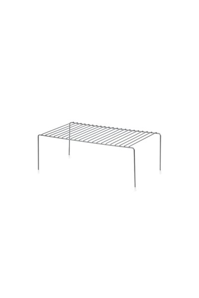 Edora Home Mat Gümüş Dolap İçi Düzenleyici Tel Raf Fincan Tabak Kase Organizer Paslanmaz Metal