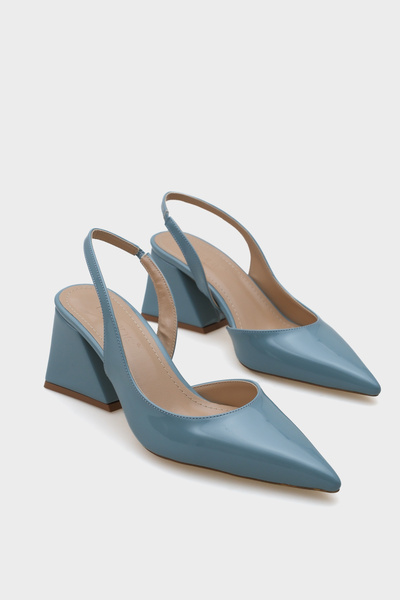 Capone Outfitters Dámské boty Robby Open Back Pointed Toe na středním podpatk...