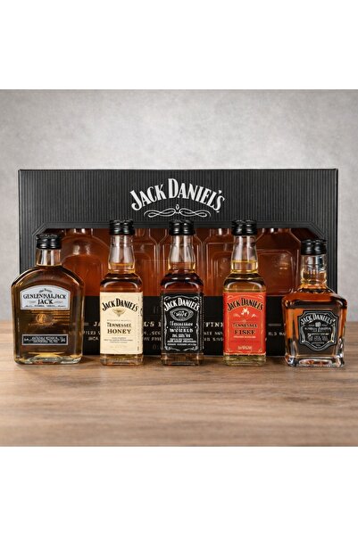 velve Pachet Jack Drink's Family cu 5 sticle Jack Daniel’s, negru