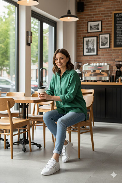 U.S. Polo Assn. حذاء رياضي أبيض نسائي