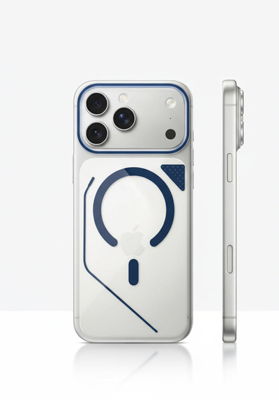 Shinytech غطاء شفاف متوافق مع آيفون 16 برو من نوع Line MagSafe - حماية للكامي...