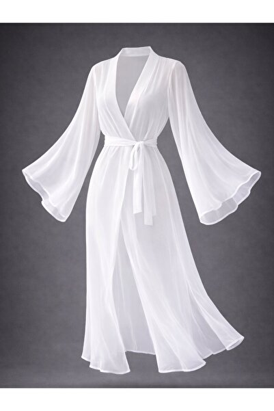 Retrobird Rochie Kimono Design Kai Femei Alb