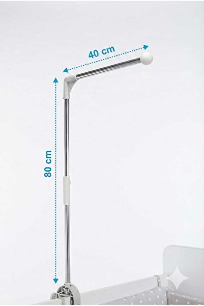 FISTIK BEBE Bebek Beşiği ve Yatak Üstü İçin L Topuzlu Cibinlik Aparatı – Plas...