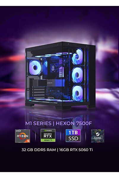 OEM Hexon Amd Ryzen 5 7500F | RTX5060 Ti 16GB | 32GB Ram | 1 Tb SSD 7300/6000...