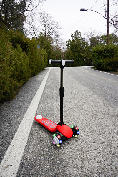 POZART Scooter Yeni PRO 3tekerli Led Işıklı 3kademeli 50kğ Taşıma Kapasiteli ...