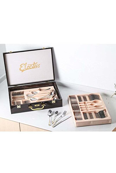Electus 72-Piece Stainless Steel Cutlery Set Silver/Gold, Service for 12