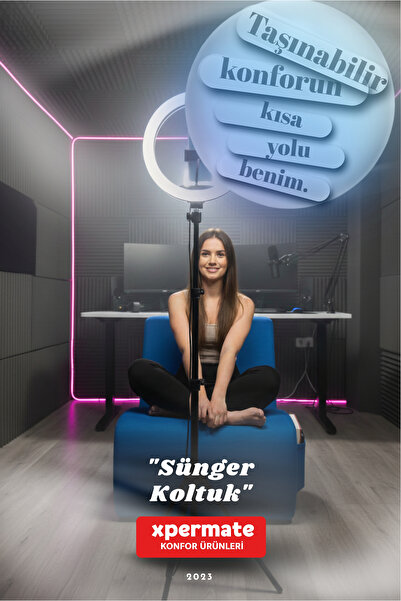 XPERMATE Sünger Koltuk – Taşınabilir, Çok Amaçlı, İskeletsiz, Yer koltuğu, Ar...