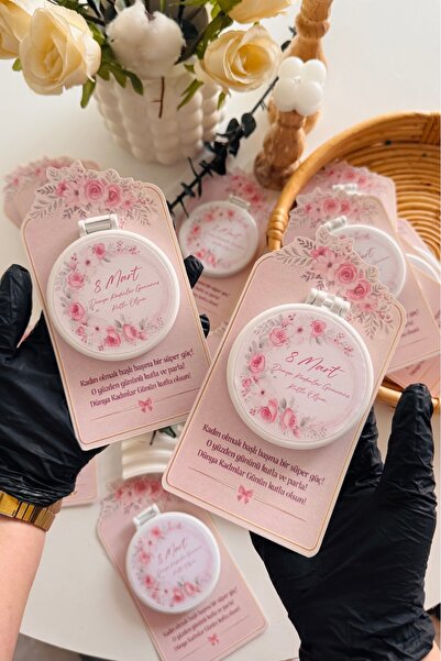 Mapel 15 Adet Kartlı Cep Aynası, Anneler günü, 8 Mart Dünya Kadınlar Günü, Öz...