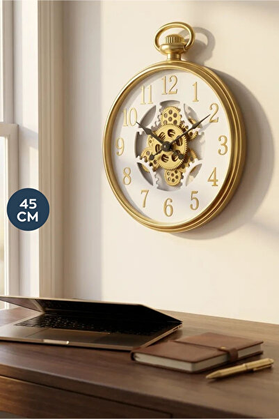 HOMİNG Gold Elior 45 cm Duvar Saati 242312