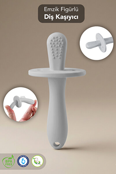 Meleni Baby Bebek Silikon Diş Kaşıyıcı Emzik - Bebek Diş Kaşıma Emziği Siliko...