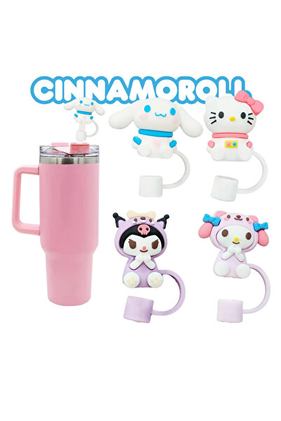 Besify Sanrio Kuromi Cinnamoroll Pipet Tıpası Quencher Pipet Tıpası Kuromi Pi...