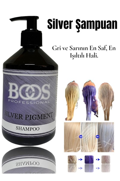 PRO BOOS PROFESSIONAL Silver (Mor) Shampoo 500 Ml