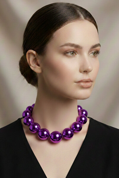 PETEK AKSESUAR Büyük Top Tarz Kolye