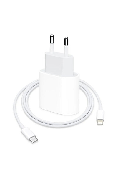 utechno iPhone Hızlı Şarj Aleti Adaptör + Lightning Kablo 6 7 8 X 11 12 13 14 Pro Max Plus Uyumlu 25W iOS