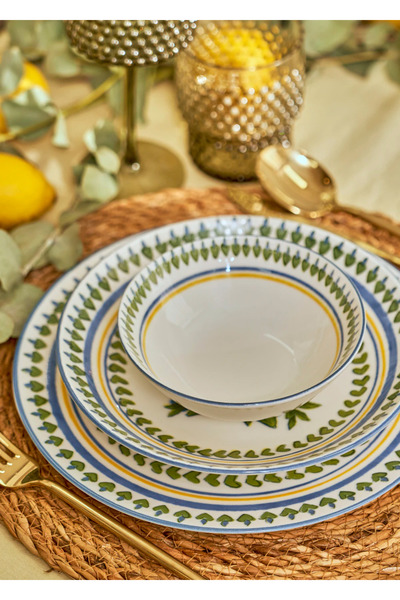 Bella Maison Lemoncello Porselen 24 Parça 6 Kişilik Yemek Takımı
