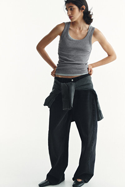 H&M Ribanalı Kolsuz Üst