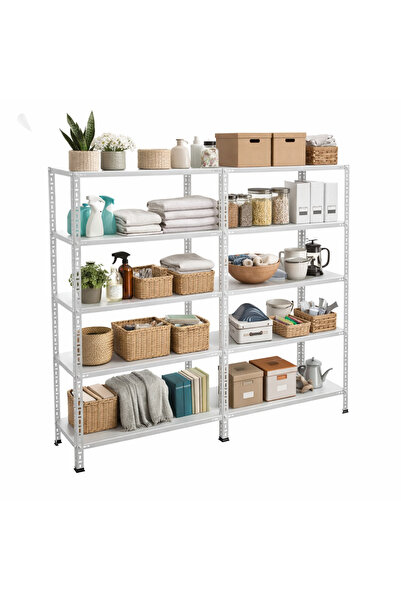 ALANRAF 5 Katlı Duble Galvaniz Çelik Raf - Depo, Arşiv, Kiler, Dosya, Market ...
