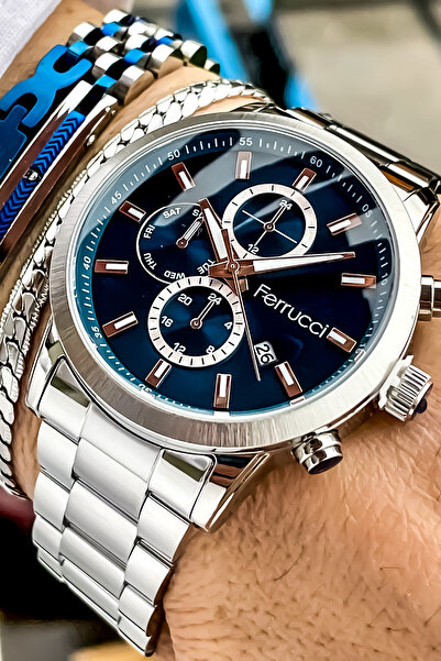 Ferrucci Brand Men's Watch All F. Active 2 Years Warranty Bracelet