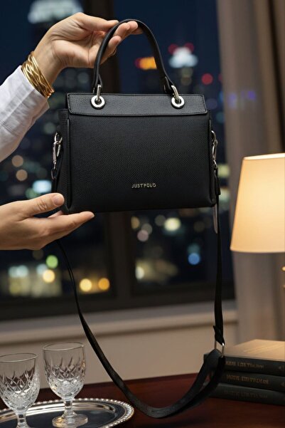 Just Polo حقيبة يد وكتف جديدة متوسطة الحجم للنساء