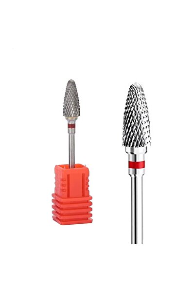 Anıl Gel Polish Kırmızı Metal Uç protez Tırnak Sivri Koni Şekli Törpü Makinas...