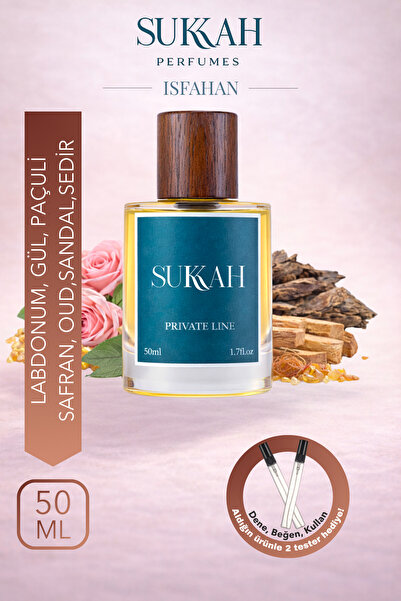 SUKKAH Isfahan Unisex Parfüm EDP 50 ml – Çiçeksi, Labdanum, Gül, Safran, Oud,...